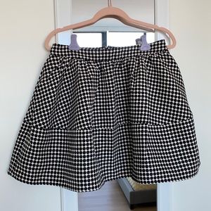 Black and white polka dot skirt